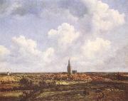 Jacob van Ruisdael Landscape with Church and Village Germany oil painting reproduction